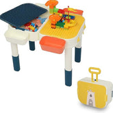Masuta multifunctionala doua suprafete compatibila lego activitati si cuburi constructii pliabila 57x59x45 cm